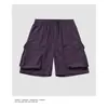 Shorts Cargo de Verano Finos para Hombre Estilo Americano Marca de Moda Bolsillo Grande de Longitud Media Juvenil Fresco para Exteriores Holgados de Cinco Puntos Modernos