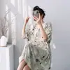 Pijamas de Nuevo Estilo para Mujer, Primavera, Otoño e Invierno, Tallas Grandes Adelgazantes de Algodón y Seda Ropa de Casa que se Puede Usar Afuera, Ropa para Aire Acondicionado, Trajes de Algodón y Seda para Mujer