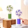 2026 Novo Modelo Ventilador Portátil de Mão de Alta Potência com Três Velocidades, Ventilador Pequeno Recarregável por USB para Dormitório Estudantil, Mesa, Atacado