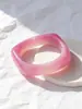 Pulseira Acrílica Multicolorida Exagerada Semi-Transparente Marmorizada de Tamanho Grande Irregular, Fabricante de Joias com Formato Quadrado Irregular