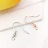 1 gancho de oreja de oro rosa S925 grabado cinco colores opcionales accesorio básico de joyería para pendientes DIY en stock al por mayor