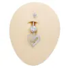 Gaibei Anillo de Ombligo de Acero Inoxidable Transfronterizo Europeo y Americano Colgante con Forma de Corazón Anillo de Ombligo Forma de Mariposa Joyería Corporal para Perforación Clavo de Ombligo
