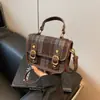 Nueva Bolsa Infantil de Cuadros de Invierno Bolsa Mensajera Coreana para Padres e Hijos Estilo Occidental Color Bolso Cruzado de Hombro