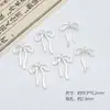 Aleación de Plata Hueca Mariposa Espaciador Cuentas Colgante DIY Estéreo Hecho a Mano Accesorios Alas de Mariposa Pulsera Material de Cuentas Sueltas