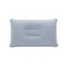 Almohada Inflable Rectangular Personalizada al por Mayor, con Recubrimiento de Felpa, PVC, Estilo Camping al Aire Libre, Almohada Inflable Portátil para Viaje, para el Cuello