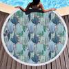 Nueva toalla de playa de microfibra y borlas, toalla de baño, tapete para almuerzo, flamenco, nueva impresión digital 3D de una pieza
