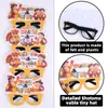 Decoraciones de Acción de Gracias Hoja de Arce Pavo Letras Gafas Temporada de Cosecha de Otoño Gafas para Fotos de Fiesta Marcos Regalos para Niños