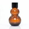 Suministro puntual de botella de calabaza doble marrón de 10 ml a 100 ml, botella de aceite esencial, botella de vidrio, botella cosmética, botella pequeña para medicina