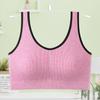 Ropa interior tipo chaleco deportivo inalámbrico para mujer, con copa fija, para fitness, yoga integrado, deportivo, a prueba de golpes, push-up.