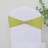Funda para silla sin nudos, termoadhesiva, con lazo de flores y pedrería, con banda elástica y pedrería, ideal para bodas, eventos y comercio exterior.