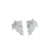 Pendientes de Tachuela Metálicos con Zirconia de Fuegos Artificiales Tridimensionales de Alta Resistencia para Mujer, Estilo Francés Texturizados de Moda Tendencia Versátiles para el Día a Día