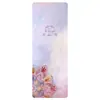 Tapete de Yoga de Veludo de Couro de Veado Fino Impressão em Aquarela Resistente ao Desgaste Absorvente de Suor Antiderrapante Profissional Fitness Esportes Toalha de Yoga