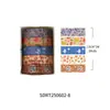Fita Washi Journal Estilo Cruzamento e Série Studio, Borda Decorativa Básica de Alto Valor para Journal e Fita Cênica