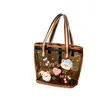 Bolsa de Cosméticos de PVC Transparente, Impermeable, Gran Capacidad, Estampado de Oso Lindo, Bolsa Portátil para Almacenamiento de Artículos de Tocador, Bolsa de Cosméticos Octagonal