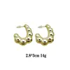 Pendientes de moda europeos y americanos pendientes de venta caliente pendientes de lujo ligero pendientes chapados en oro pendientes lisos que no se decoloran pendientes transfronterizos de oro