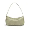 Bolsa Baguette de Venta Caliente Europea y Americana Moda Bolso de Hombro Único Debajo del Brazo Color Sólido Cuero Suave Tejido Bolso para Mujer Cruzado Bolso Dumpling Moderno