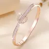1 Pulsera Nueva Moda Pulsera Japonesa y Coreana Tendencia Anillo Súper Brillante Conjunto de Cruz Pulsera de Circonita Comercio Exterior Transfronterizo Mano