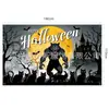 Tecido de fundo de Halloween transfronteiriço, bandeiras de decoração de festa, versos de porta, faixas de Halloween, bandeiras suspensas, baldes de doces, feito sob medida
