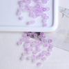 Pulsera de cuentas de vidrio para hacer tú mismo, cuentas sueltas de burbujas de doble color a juego, cuentas redondas, cuentas de vidrio rosa chapadas en oro esmerilado, material de borla de estilo antiguo