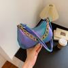 Bolso de mano brillante de moda, otoño 2023, nuevo bolso de cadena láser, bolso de hombro sencillo, estilo occidental, bolso de axila de moda