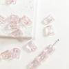 Cadena para teléfono móvil con cuentas cuadradas de color transparente, forma de corazón de melocotón, acrílica, hecha a mano, accesorios para pulseras y collares.