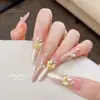 Acessórios de Nail Art de Liga de Borboleta Dupla Tendência Estilo Luxo Borboletas 3D Strass para Unhas Acessórios de Unha Usáveis Populares Atacado