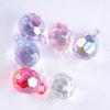 Colorido uv transparente pendurado buraco ângulo contas gota de água dividir buraco redondo contas diy artesanal frisado uva corda material colar acessórios