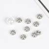 Cuentas redondas de neumático chapadas en cobre de oro real de 18 quilates, pulsera trenzada de color oro de 14 quilates, espaciadores de cuentas planas, accesorios de joyería DIY