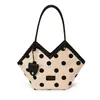 Bolsa de axila de gran capacidad con lunares para mujer, nueva bolsa de lona tipo tote de moda 2026 para el trabajo y para ir al trabajo, bolso de hombro versátil
