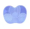 Esponja de Silicone Personalizada para Limpeza de Maquiagem Apple com Ventosa Ferramenta Portátil para Limpeza de Pincéis de Maquiagem Artefato Doméstico Atacado de Fábrica Dedicada