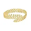 Directo de fábrica juego de diez piezas de líneas irregulares hojas en relieve brazalete de brazo tendencia de moda geométrico pulsera abierta mujer