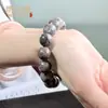 Pulseras de Piedra de Llama Natural al por Mayor, Cuentas Sueltas, Piedra Espíritu de Fuego, Collares de Piedra Fluorescente, Colgantes de Jade Meteorito Luminoso Transmisión en Vivo