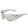 Nueva Tendencia Milenio Chica Caliente Gafas Deportivas Sin Montura Una Pieza Gafas de Sol de Cinco Puntas para Mujer Gafas de Sol de Moda de Alta Gama para Hombre