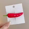 Pinza para el pelo con forma de pimiento vegetal Pinza para el pelo Lote Venta en puesto Clip de pico de pato divertido para mujer Pinza para el pelo creativa Adorno para la cabeza personalizado