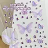 Pegatinas Faciales para Conciertos con Pegatinas de Mariposas Grandes y Accesorios Faciales de Diamante Accesorios de Maquillaje de Diamante Morado Pegatinas Pegatinas de Maquillaje Facial