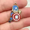 Marvel Anime Spiderman Iron Man Batman Aleación Gota de Aceite Colgante DIY Llavero de Dibujos Animados Accesorios para Cremallera