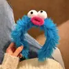 Divertido Aro para el Cabello de Felpa Popular en Internet Mismo Estilo Lindo Muñeco Caricatura Ojos Grandes Boca de Salchicha Cara de Monstruo Aro para el Cabello para Lavar la Cara Accesorios para el Cabello