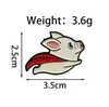 Insignia con Forma de Huevo para Mascotas Transfronteriza Broche de Animal Lindo Accesorios Dibujos Animados Cerdo Pequeño Leopardo Rosa Broche de Animal