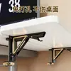Tablero de extensión para escritorio, de madera, instalación sin taladro, plegable, para extender la superficie del escritorio, extensión de escritorio de oficina, teclado y reposamuñecas