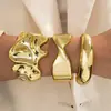 Moda Popular Transfronteriza Personalidad Estilo Exagerado Irregular Geométrico Brillante Abierto Juego de Múltiples Piezas de Joyería de Pulsera para Mujer