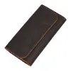 1178 Bolsa de Cintura para Teléfono Móvil de Cuero Genuino Cuero Crazy Horse para Hombre y Mujer Billetera Magnética Retro Portafolletos Bolsa de Trabajo para Obra al por Mayor