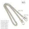 Cadena de Bolso de Nuevo Estilo Transfronteriza Correa de Repuesto de Metal Cadena Plana Color Oro Rosa de Alta Gama Cadena para Bolso de Hombro Único Cruzado en Stock