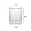 Copo de Vela Transfronteiriço Copo de Vela Espesso Simples Copo de Vidro Transparente para Aromaterapia Ornamentos de Fragrância para Casa Suporte de Vela para Ambiente