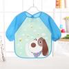 PEVA Bebé Estampado Anti-Vestido Monos de Dibujos Animados para Niños Ropa de Arroz de Manga Larga Lavable para Bebé Bolsillo Babero Ropa para Pintar