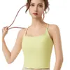 Nuevo Estilo Camiseta sin Mangas para Mujer con Almohadillas en el Pecho, Sujetador Deportivo a Prueba de Impactos, Camiseta sin Mangas con Hermoso Diseño en la Espalda, Cómoda y Transpirable, Se Puede Usar por Fuera, Camiseta sin Mangas para Mujer