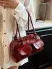Nuevo Popular Estilo Coreano Más Vendido Estilo Simple Bolso Boston Axila Bolso de Hombro Color Sólido Elegante Hecho a Mano para Mujer
