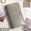 Cuaderno estilo vintage A6, libro de contabilidad, cuaderno de papel kraft con correa, libreta de registro de viaje diario de hojas sueltas, diario