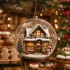 Adornos Colgantes Planos de Acrílico de Navidad Nuevos Decoraciones para Árbol de Navidad Muñeco de Nieve Casa Decoraciones de Navidad Decoraciones para el Hogar