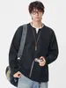Ropa para Hombre Fengshe / Sudadera de Cuello Redondo para Hombre, Nueva de Primavera y Otoño, Manga Larga, Falso Dos Piezas, Cuello en V, Holgada, Estilo Japonés, Camiseta Base para Pareja