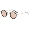 Gafas de sol retro steampunk europeas y americanas de montura pequeña para hombre se pueden combinar con gafas de lectura personalidad hip hop gafas de sol redondas mujer 9338